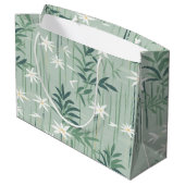 Serene Bamboo Blossom Asiatisch  (4) Große Geschenktüte (Rückseite Schrägansicht)