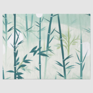 Serene Bamboo-Blüten-Asiatisch (5) Seidenpapier