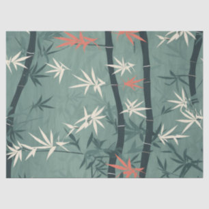 Serene Bamboo-Blüten-Asiatisch (7) Seidenpapier