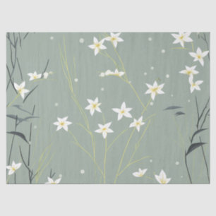 Serene Bamboo-Blüten-Asiatisch (8) Seidenpapier