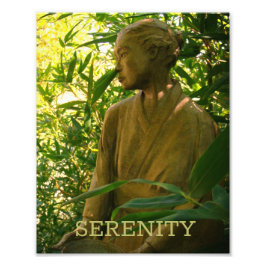 Serene Bamboo Garden Statue Fotodruck
