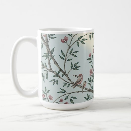 Serene Bamboo & Songbird Nature Tasse (Links)