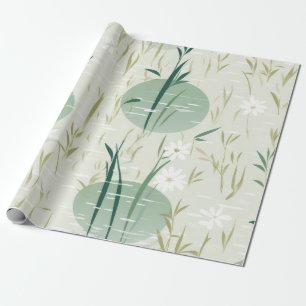 Serene Bambusblüten-Asiatisch  (10) Geschenkpapier