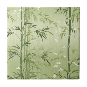 Serene Bambusblüten-Asiatisch (1) Fliese