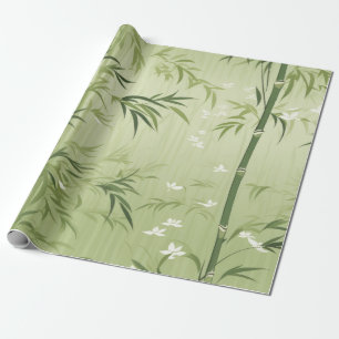 Serene Bambusblüten Asiatisch  (1) Geschenkpapier