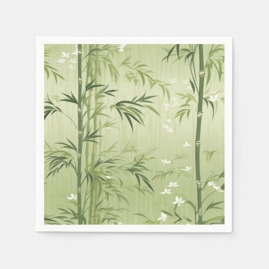 Serene Bambusblüten-Asiatisch  (1) Serviette (Vorderseite)