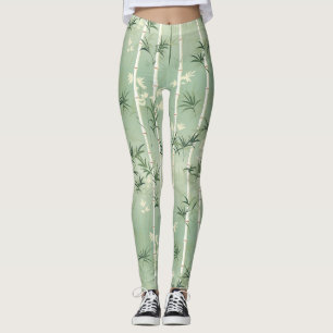 Serene Bambusblüten-Asiatisch  (2) Leggings