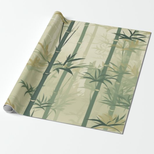 Serene Bambusblüten-Asiatisch  (3) Geschenkpapier (Ungerollt)