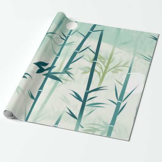 Serene Bambusblüten-Asiatisch (5) Geschenkpapier (Ungerollt)