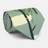 Serene Bambusblüten-Asiatisch (5) Krawatte (Gerollt)