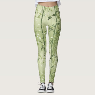 Serene Bambusblüten-Asiatisch  (6) Leggings