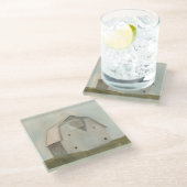 Serene Barn Glasuntersetzer (Schrägansicht)