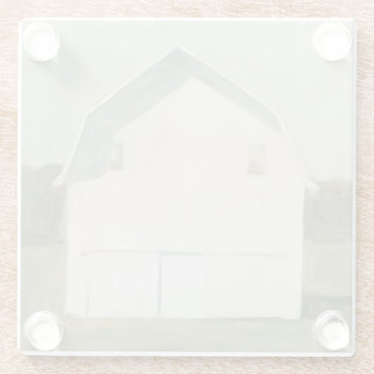 Serene Barn - White Glasuntersetzer (Rückseite)