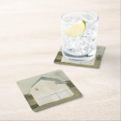 Serene Barn - White Rechteckiger Pappuntersetzer (Vor Ort)