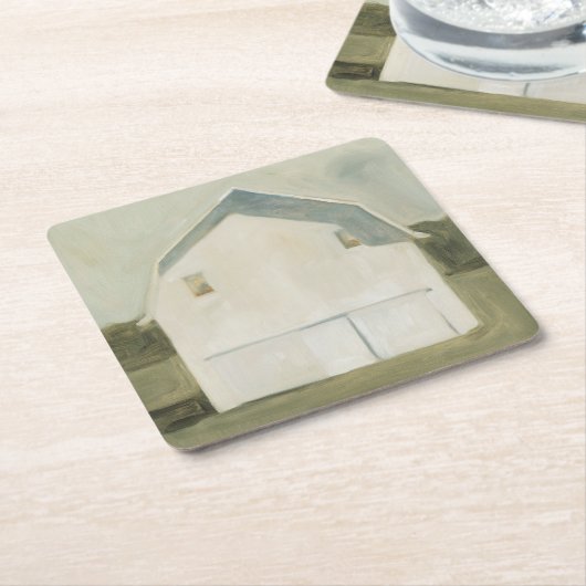 Serene Barn - White Rechteckiger Pappuntersetzer (angewinkelt)