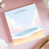 Serene Beach Clouds Ocean Sky Personalisiert Name Notizblock