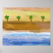 Serene Beach Scene Poster (Vorne)