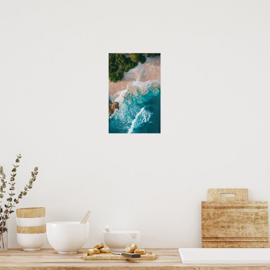 Serene Beach Sunset - Landschaftspflege Poster (Küche)