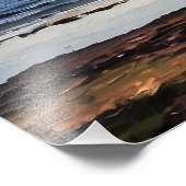 Serene Beach Sunset Seascape Fotodruck (Ecke)