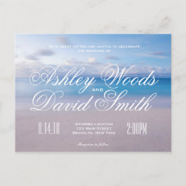 Serene Beach Wedding Einladung Postcard Postkarte