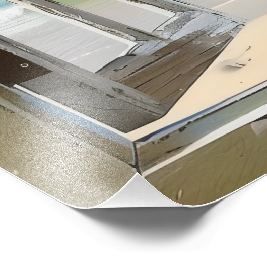 Serene Beach Window View Fotodruck (Ecke)