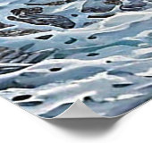 Serene Beachscape mit Wellen, Muscheln Poster (Ecke)