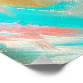Serene Beachy Abstrakt Painting Print Poster (Ecke)