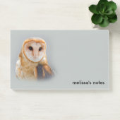 Serene Beautiful Barn Owl Raptor Bird of Prey Post-it Klebezettel (Büro)