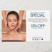Serene Beauty Skincare, Massage, Wellness-Center Flyer (Hinten)