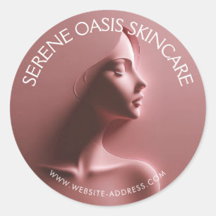 Serene Beauty Skincare, Massage, Wellness-Center R Runder Aufkleber
