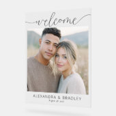 Serene Beige Minimalist Photo Acrylschild (Winkel)