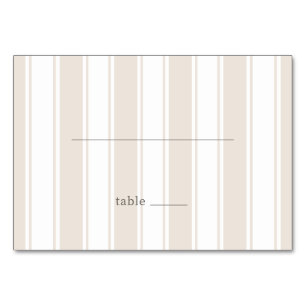 Serene Beige Streifen Tischnummer