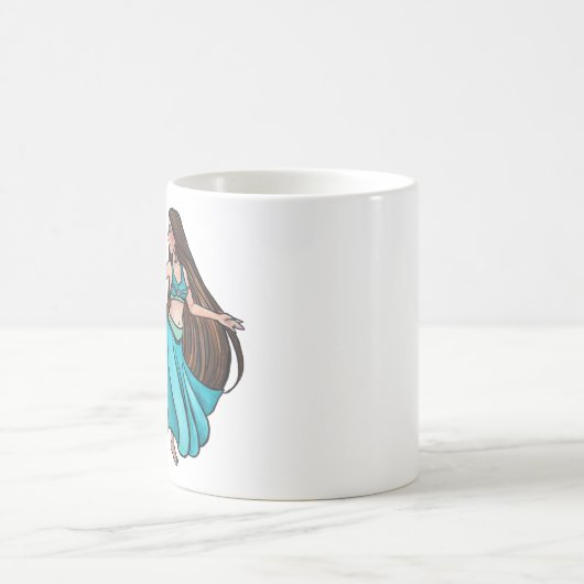 Serene Belly Dancer in Teal Kaffeetasse (Mittel)