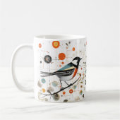 Serene Bird auf Zweig inmitten harmonischer Kreise Kaffeetasse (Links)