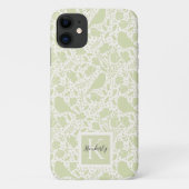Serene Birds & Florals Mit Monogramm Case-Mate iPhone Hülle (Rückseite)