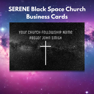 SERENE Black Space Church Business Cards Visitenkarte