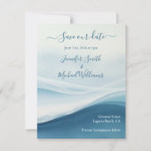 Serene Blaue Strand Save The Date (Vorderseite)
