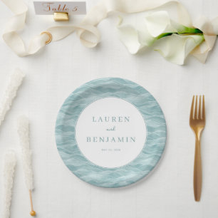 Serene Blaue Wellen-Ozeanische Pappteller