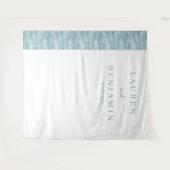 Serene Blaugrüne Welle Wandteppich (Vorderseite (Horizontal))