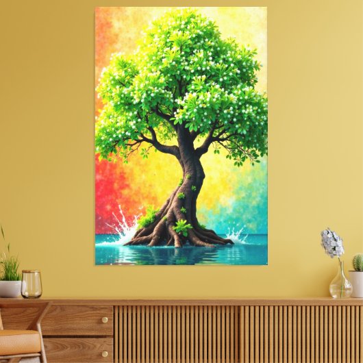 Serene Bloom Leinwanddruck (Insitu (Wohnzimmer))