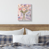 Serene Bloom Window View Art Print Leinwanddruck (Insitu (Schlafzimmer))