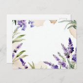 Serene Blooms Watercolor Lavender Postkarte (Vorne/Hinten)
