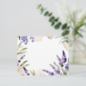 Serene Blooms Watercolor Lavender Postkarte (Stehend Vorderseite)