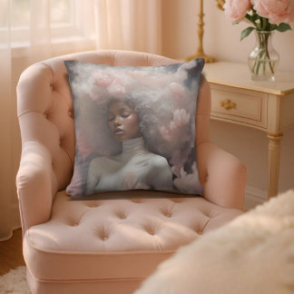 Serene Blossom Dreams - Elegante Blumen Kissen