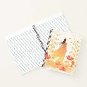 Serene Blossom Lotus Garden Notizblock