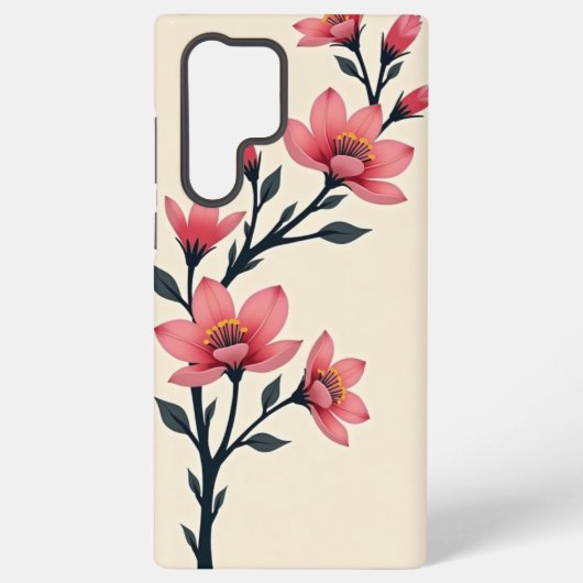 "Serene Blossoms: Eine florale Eleganz" - Fall Samsung Galaxy Hülle (Rückseite)