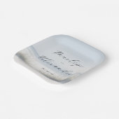 Serene Blue Beach Scene Pappteller (Gewinkelt)