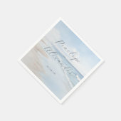 Serene Blue Beach Waves Serviette (Ecke)