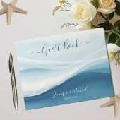 Serene Blue Beach Wedding Gästebuch