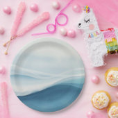 Serene Blue Beach Wedding Pappteller (Party)